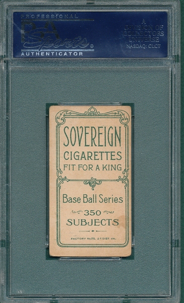 1909-1911 T206 Taylor Sovereign Cigarettes PSA 3