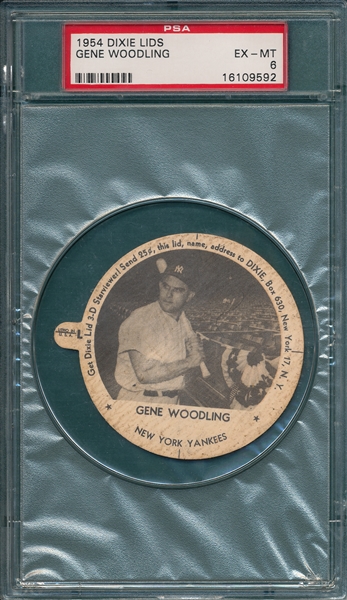 1954 Dixie Lids Gene Woodling PSA 6