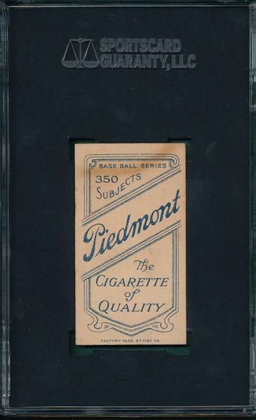 1909-1911 T206 Kruger Piedmont Cigarettes SGC 60