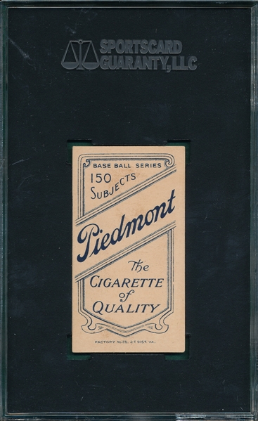1909-1911 T206 Jones, Tom, Piedmont Cigarettes SGC 70 *Brilliant Colors*