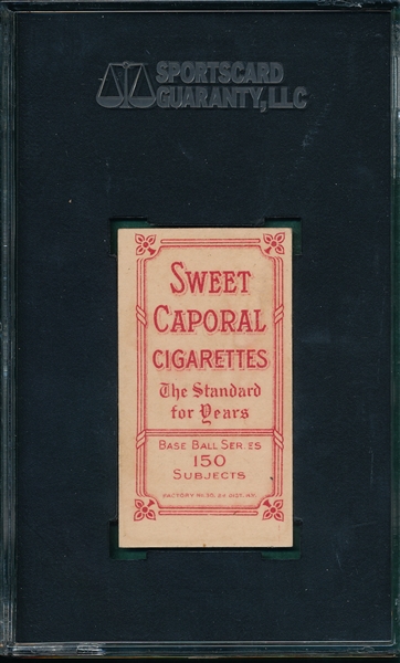 1909-1911 T206 Bergen Sweet Caporal Cigarettes SGC 40