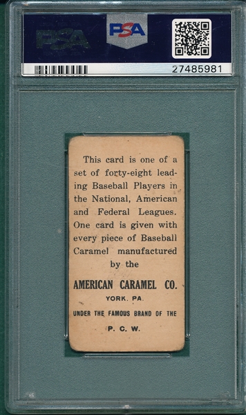 1915 E106 Clyde Engle American Caramel Co. PSA 1 *Federal League*