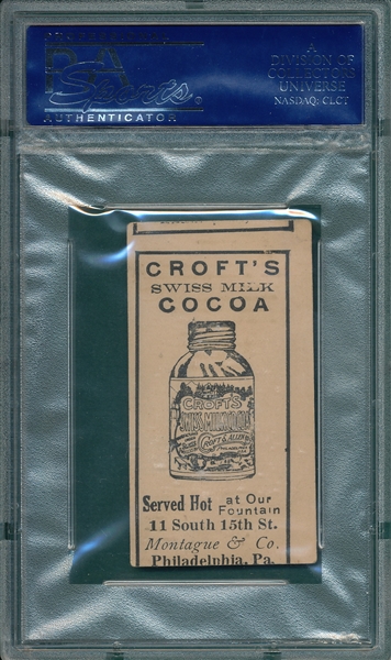 1909 E92 Hal Chase Croft's Cocoa PSA 3 (MC) *Wet Sheet Transfer*