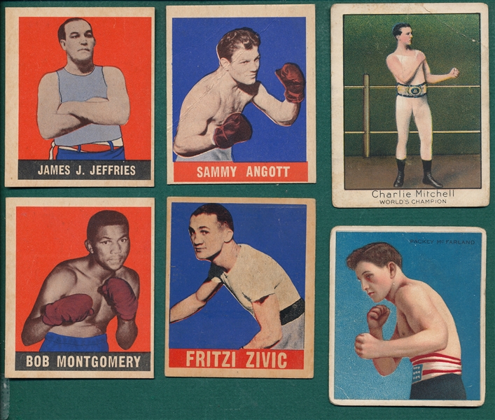 1910-48 Boxing Lot of (6) W/ 48 Leaf Jefferies