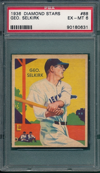 1934-36 Diamond Stars #88 George Selkirk PSA 6