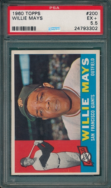 1960 Topps #200 Willie Mays PSA 5.5