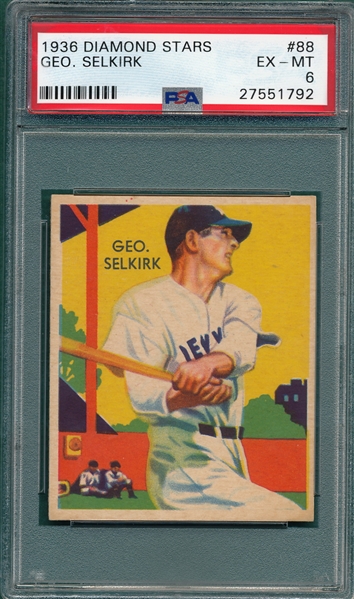 1934-36 Diamond Stars #88 George Selkirk PSA 6 *SP*