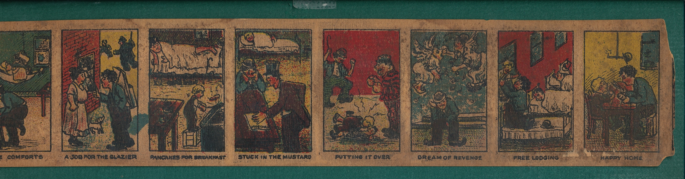 1921 Charlie Chaplin, Universal Toys Nov Mfg. Co., Strip of (10) Cards