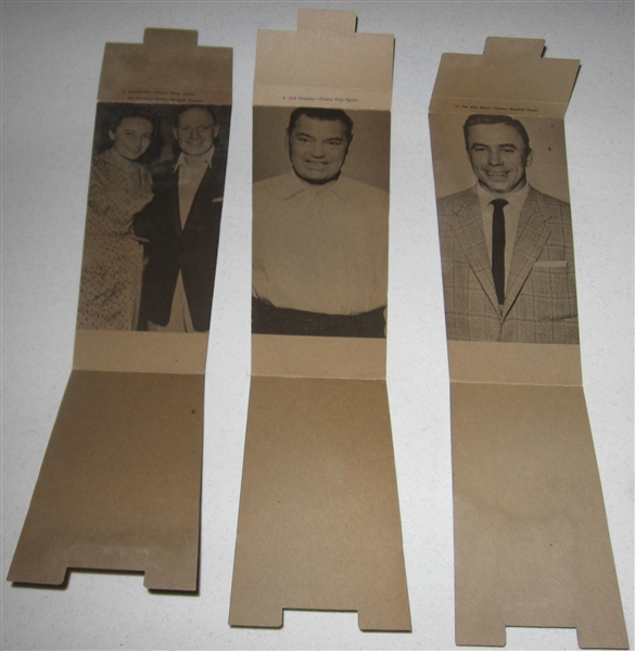 1955 Masquerade Party Game Cards Durocher, Jack Dempsey & Pee Wee Reese, Lot of (3)