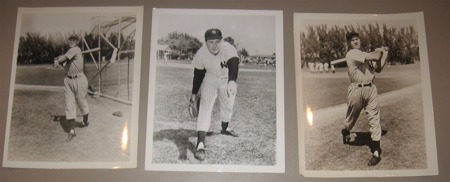 1940s-50s Lot of (6) New York Yankees Publicity Photos W/ Mize