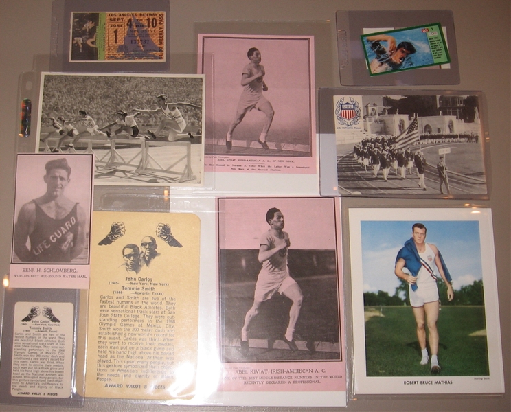 1912-89 Lot of (35) Olympic Sports Items W/ Jesse Owens
