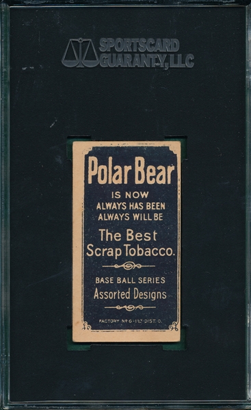 1909-1911 T206 Konetchy, Low Glove, Polar Bear, SGC 60 *Missing Part of Frame*