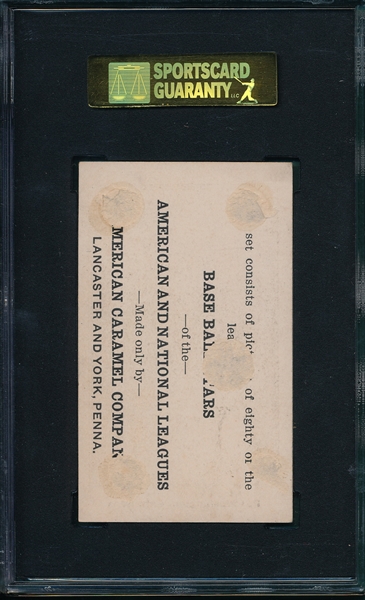 1921 E121-80 Walter Johnson American Caramel Co. SGC 20