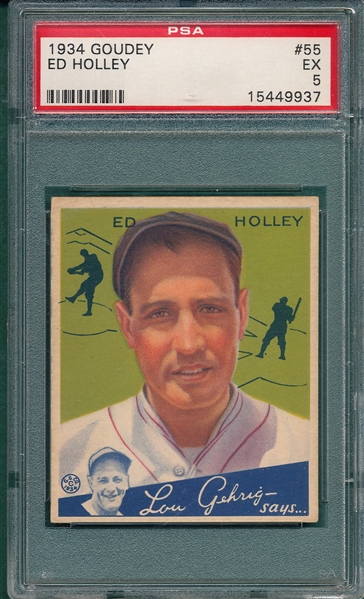 1934 Goudey #55 Ed Holley PSA 5