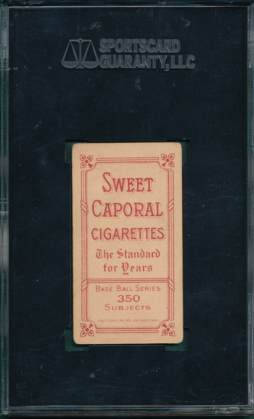 1909-1911 T206 Bender, Portrait, Sweet Caporal Cigarettes SGC 50