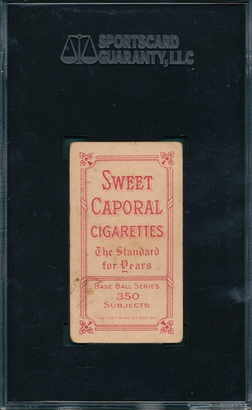 1909-1911 T206 Griffith, Batting, Sweet Caporal Cigarettes SGC 30