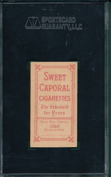 1909-1911 T206 Tinker, Bat Off, Sweet Caporal Cigarettes SGC 60