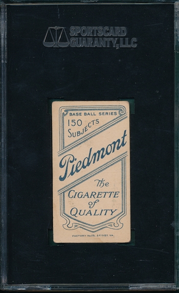 1909-1911 T206 Marquard, Hands at Thigh, Piedmont Cigarettes SGC 50