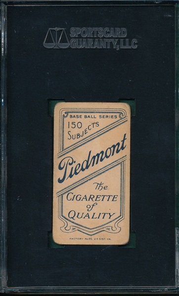 1909-1911 T206 Clarke, Fred, Portrait, Piedmont Cigarettes SGC 40