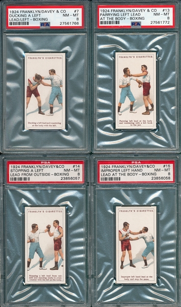 1924 Franklyn/Davies & Co. Boxing, Complete Set (25) PSA 6-9