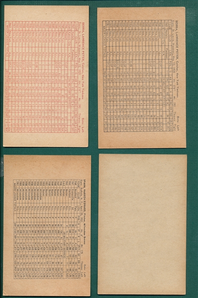 1948-66 Exhibits Lot of (12) W/ Berra (2), Stats Backs