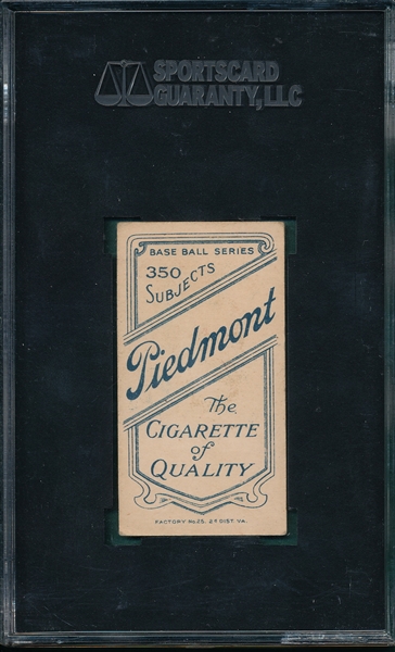 1909-1911 T206 Cassidy Piedmont Cigarettes SGC 60