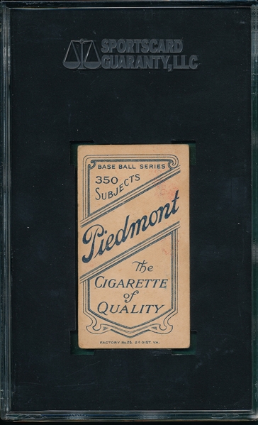 1909-1911 T206 McGlynn Piedmont Cigarettes SGC 40