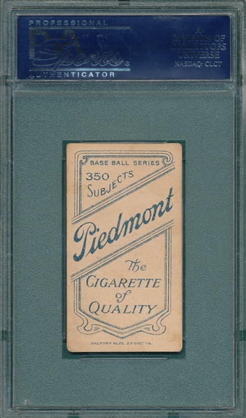 1909-1911 T206 Seitz Piedmont Cigarettes PSA 4