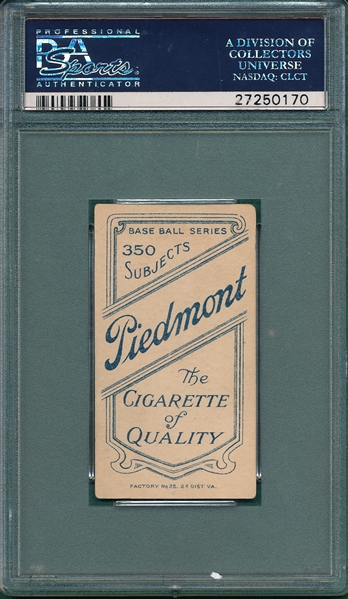 1909-1911 T206 Ryan Piedmont Cigarettes PSA 2
