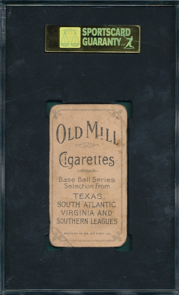 1909-1911 T206 Revelle Old Mill Cigarettes SGC 10