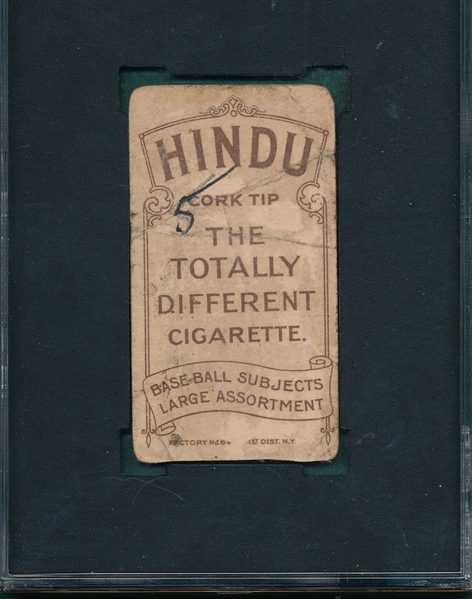 1909-1911 T206 Lumley Hindu Cigarettes SGC Authentic