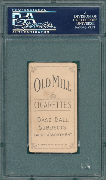 1909-1911 T206 Chance, Batting, Old Mill Cigarettes PSA 2