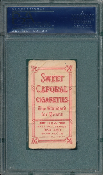 1909-1911 T206 Marquard, Follow Through, Sweet Caporal Cigarettes PSA 1