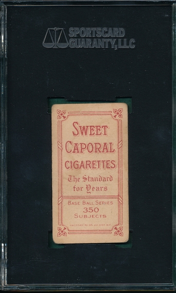1909-1911 T206 Chance, Red Portrait, Sweet Caporal Cigarettes SGC 20 