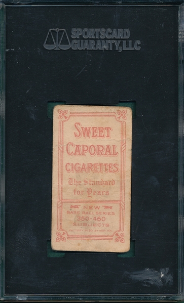 1909-1911 T206 Chance, Batting, Sweet Caporal Cigarettes SGC 10 