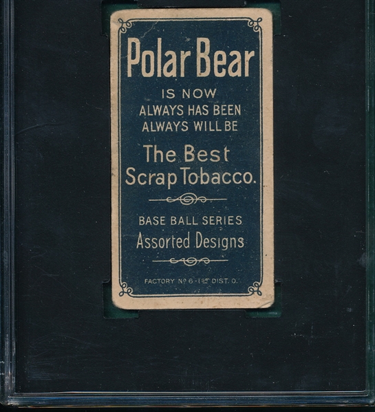 1909-1911 T206 Chance, Yellow Portrait, Polar Bear SGC 30