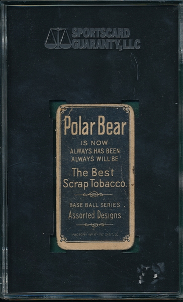 1909-1911 T206 Tinker, Bat Off, Polar Bear SGC 10