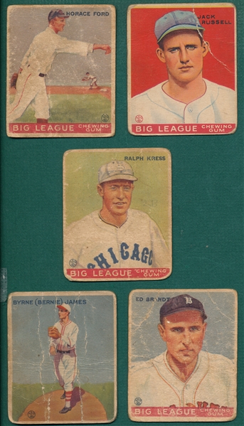 1933 Goudey Lot of (5) 