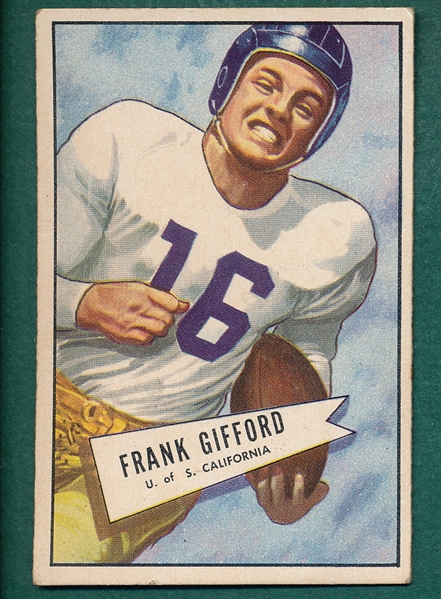 1952 Bowman FB Small #16 Frank Gifford, Rookie