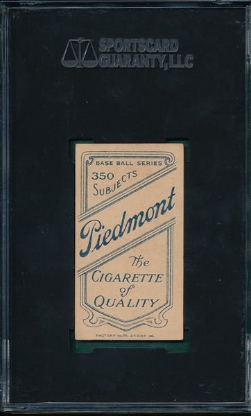 1909-1911 T206 Ryan Piedmont Cigarettes SGC 40 *Southern League*