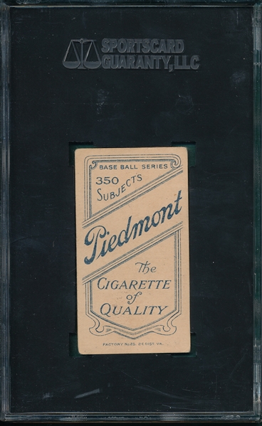 1909-1911 T206 White, Foley, Piedmont Cigarettes SGC 40 *Southern League*
