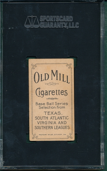 1909-1911 T206 Coles Old Mill Cigarettes SGC 40 *Southern League*