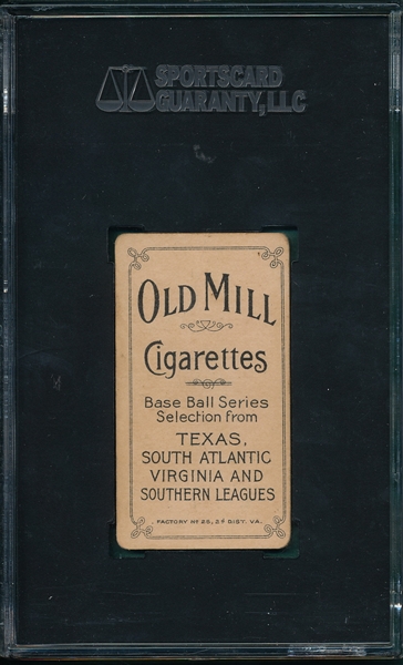 1909-1911 T206 Reagan Old Mill Cigarettes SGC 40 *Southern League*