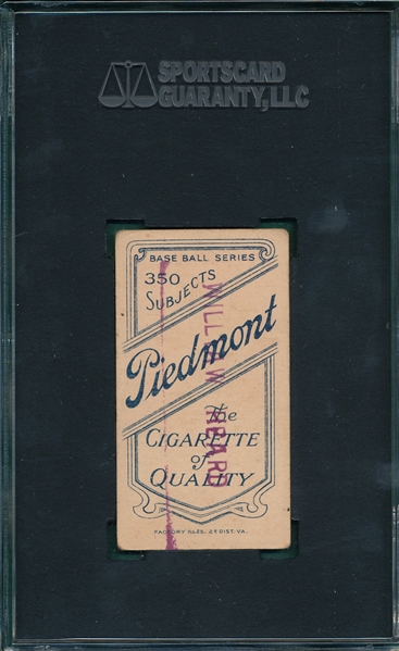 1909-1911 T206 Abstein Piedmont Cigarettes SGC 20 *Presents Better*