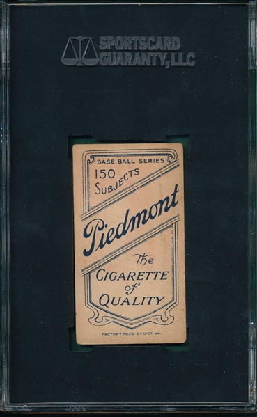 1909-1911 T206 Beaumont Piedmont Cigarettes SGC 20 *Presents Better*
