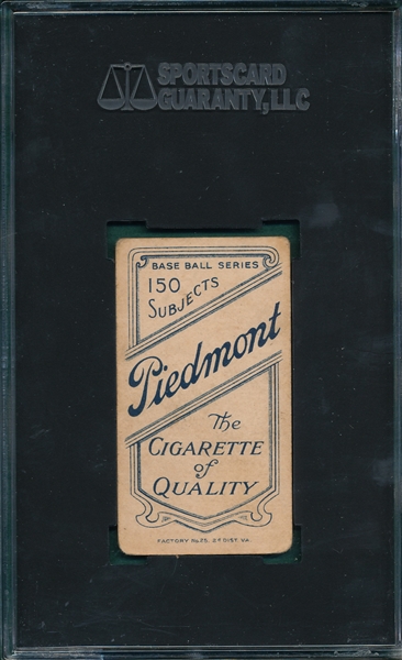 1909-1911 T206 Chase, Pink Portrait, Piedmont Cigarettes SGC 30