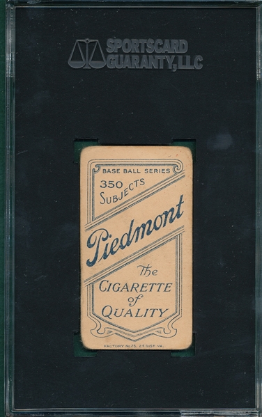 1909-1911 T206 Dubuc Piedmont Cigarettes SGC 30