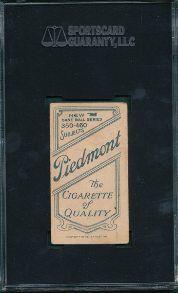 1909-1911 T206 Camnitz, Arm at Side, Piedmont Cigarettes SGC 35