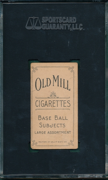 1909-1911 T206 Camnitz, Hands Above Head, Old Mill Cigarettes SGC 35