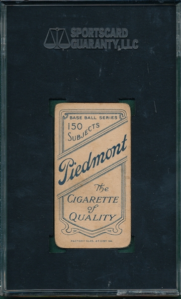 1909-1911 T206 Burch, Batting, Piedmont Cigarettes SGC 35